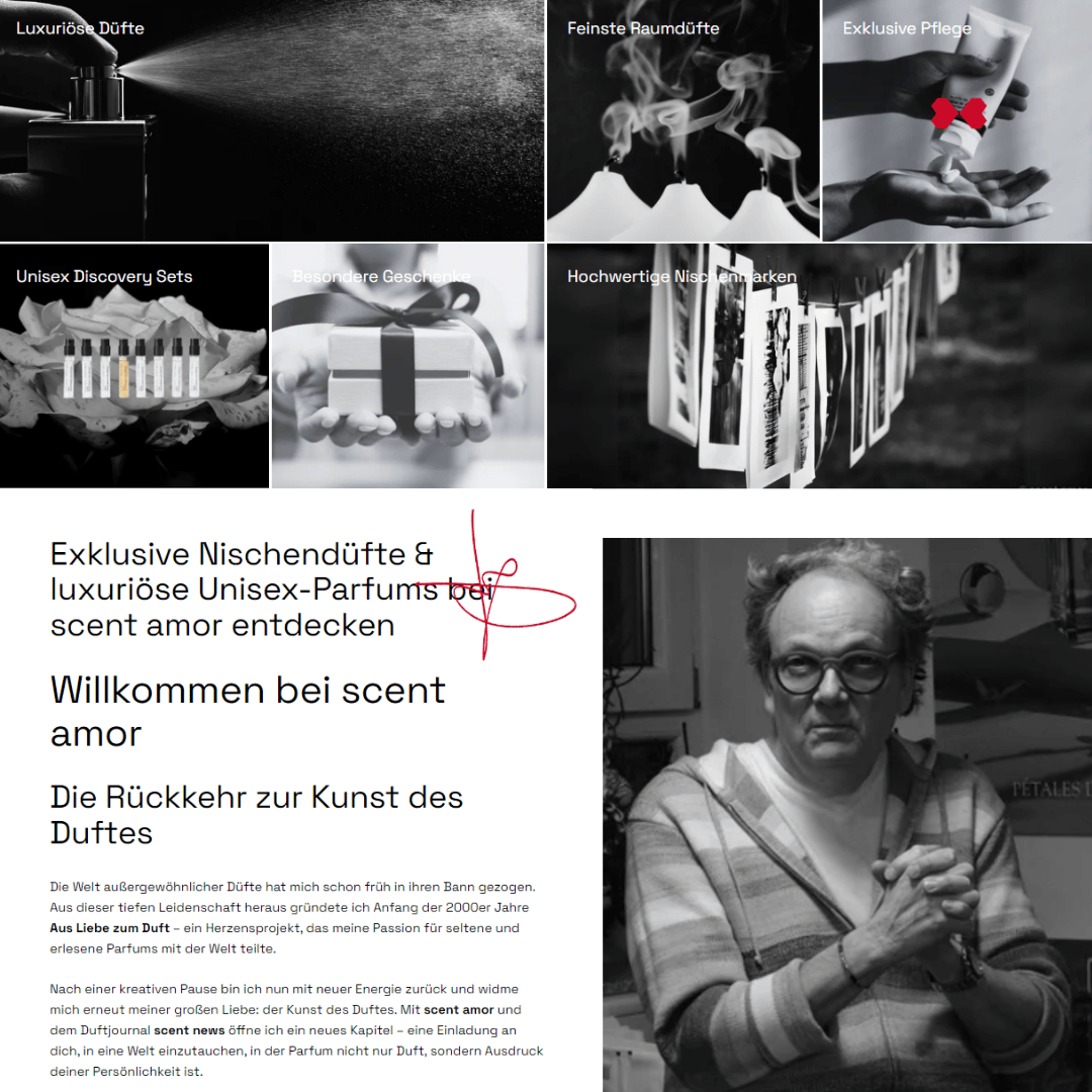 scent amor gegründet und geführt vom Fachmann für feine Nischenparfums Georg R. Wuchsa