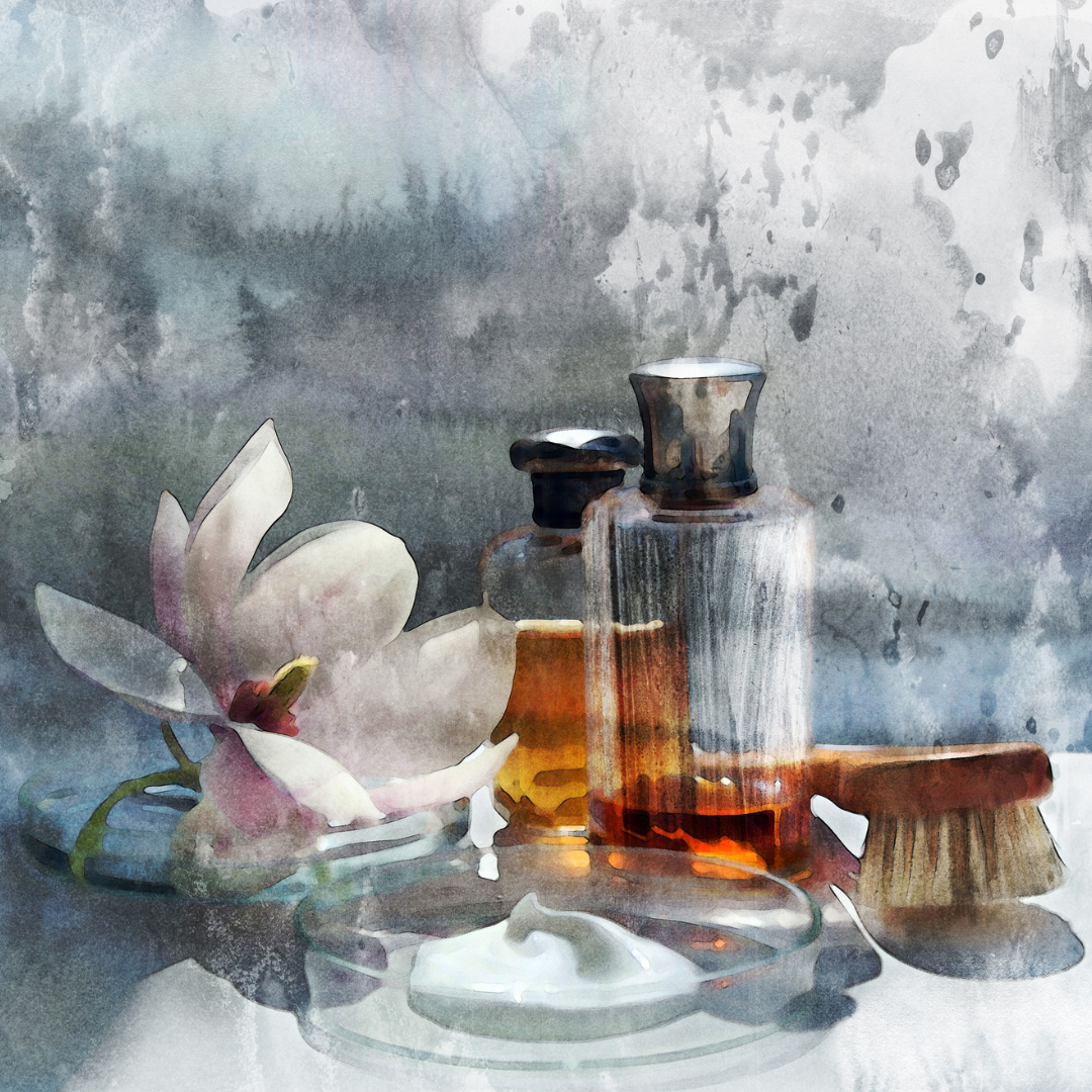 Aquarell mit Nischenduft Flakons