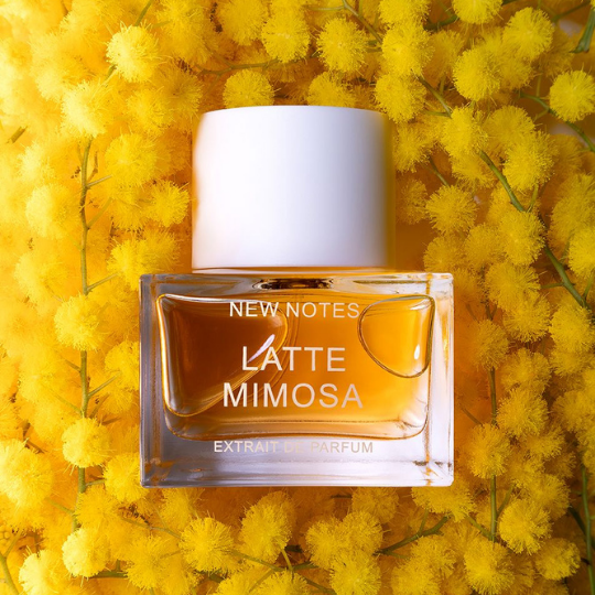 New Notes Latte Mimose vor Mimosen bei scent amor deinem Spezialist für die besten Nischendüfte und Nischenparfum Duftkollektionen