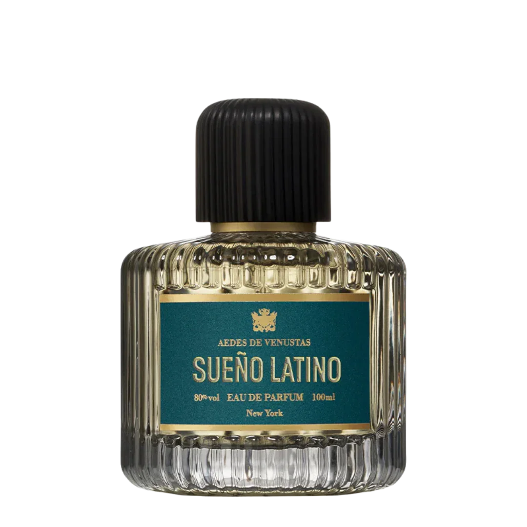 Freigestellter Flakon von Aedes de Venustas Sueño Latino Eau de Parfum – ein kunstvolles Meisterwerk der Nischenparfümerie – jetzt bei scent amor entdecken
