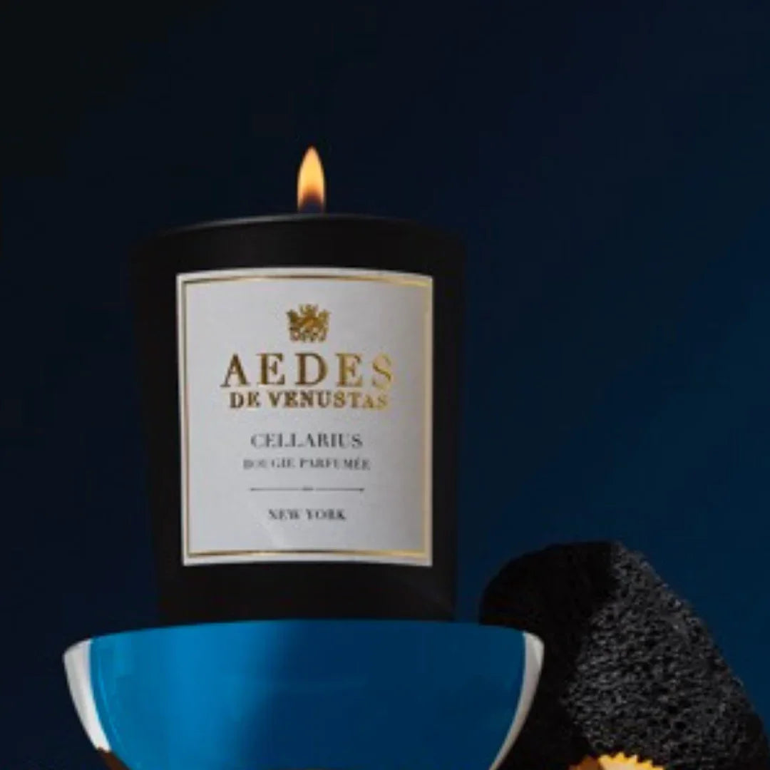 Aedes de Venustas CELLARIUS Duftkerze Mood brennende Kerze Detail