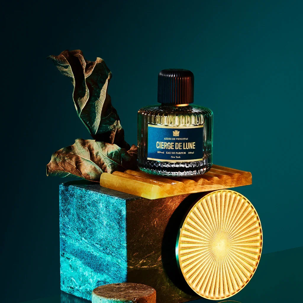 Aedes de Venustas CIERGE DE LUNE Eau de Parfum Mood Flakon Blätter Metalldekoration