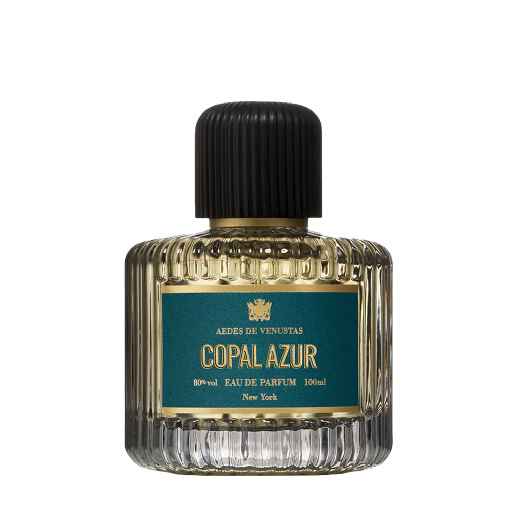 Aedes de Venustas COPAL AZUR Eau de Parfum Flakon freigestellt frontal