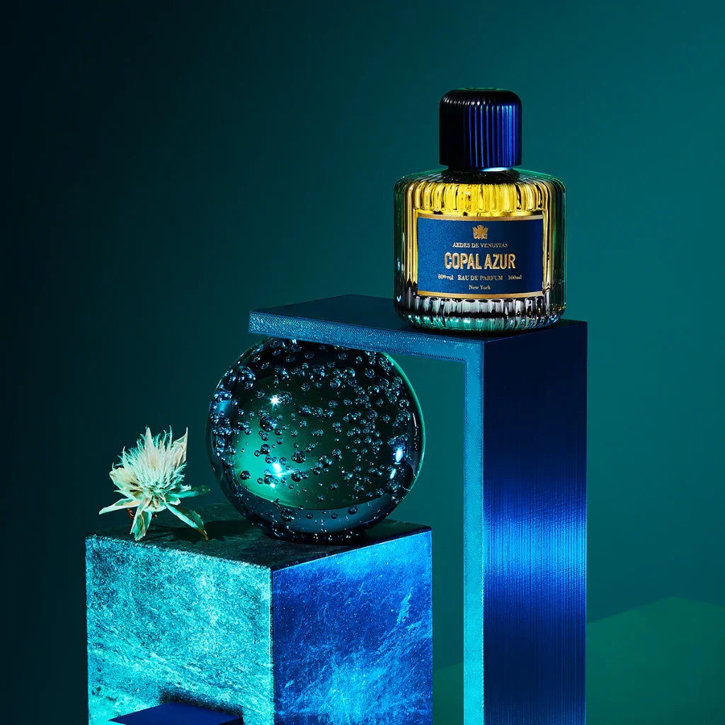 Aedes de Venustas COPAL AZUR Eau de Parfum Mood Flakon Kristallkugel Blüte