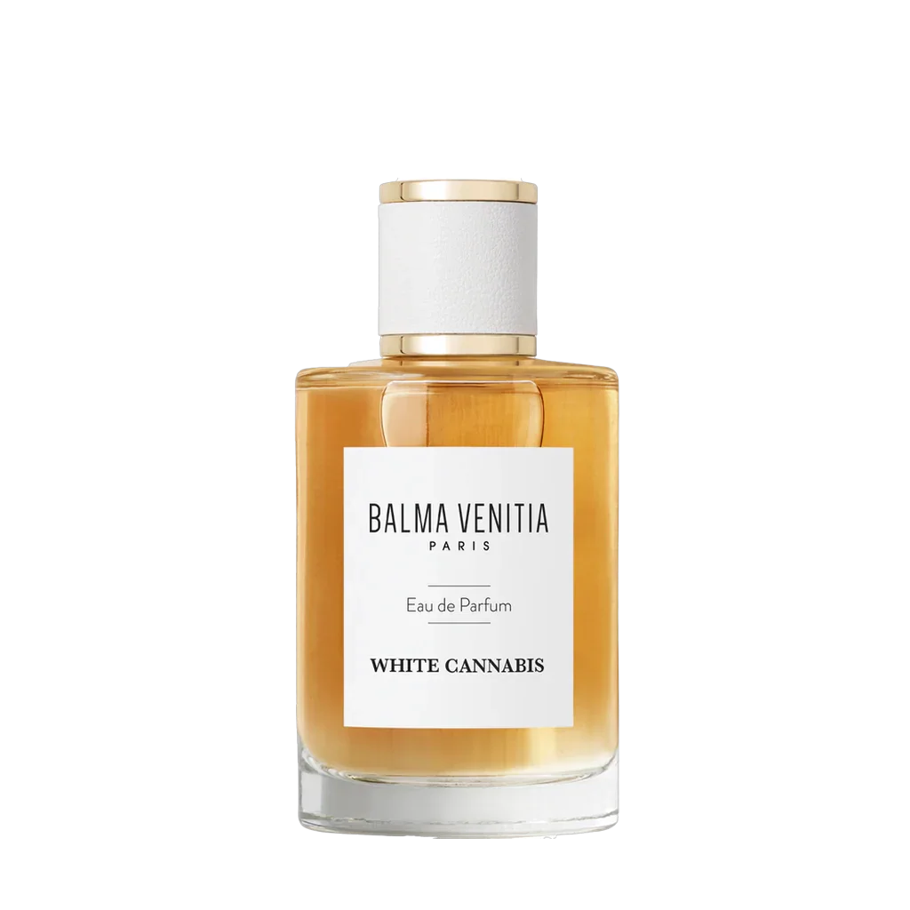 Balma Venitia WHITE CANNABIS Eau de Parfum Flakon freigestellt frontal