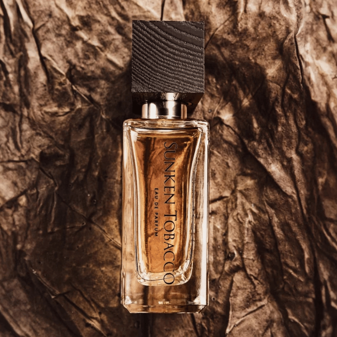 BeauFort London SUNKEN TOBACCO Eau de Parfum Nischenduft Flakon Seite mit Namen und Duftkonzentration Eau de Parfum bei scent amor