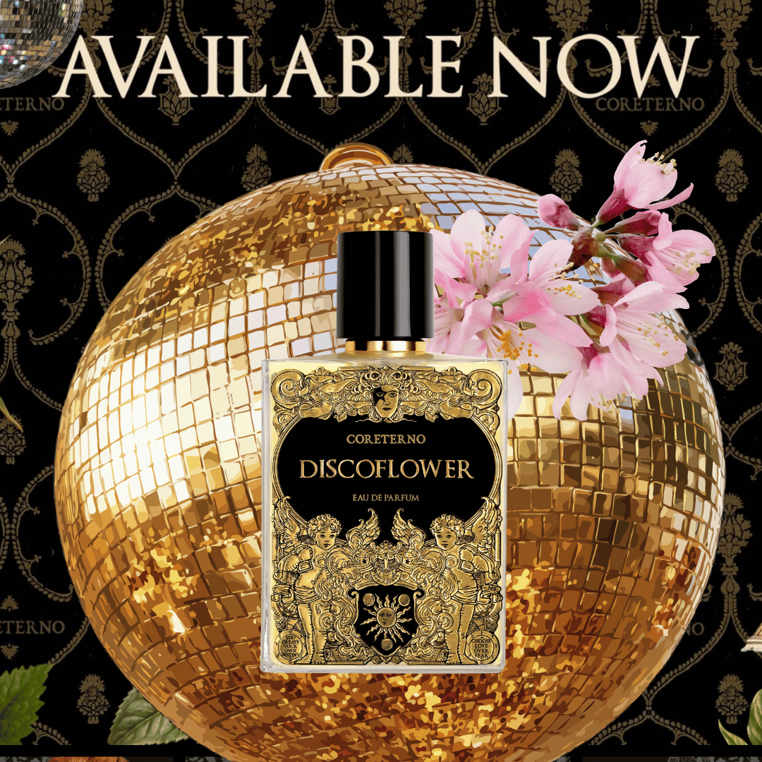 Coreterno DISCOFLOWER Eau de Parfum Diskokugel und Blüten bei scent amor Nischenduft