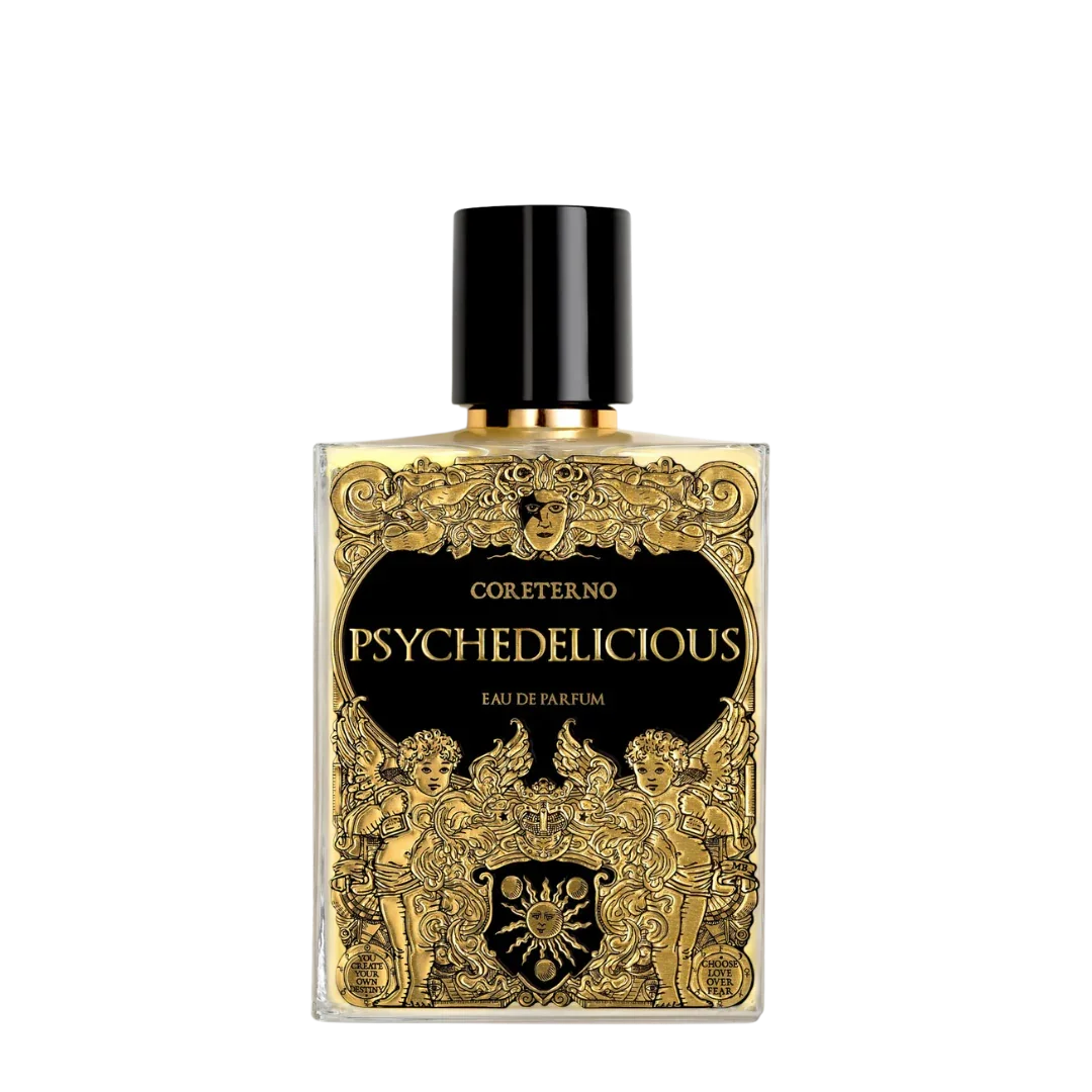 Eau de Parfum Psychedelicious von Coreterno auf transparentem Hintergrund - erhältlich bei scent amor