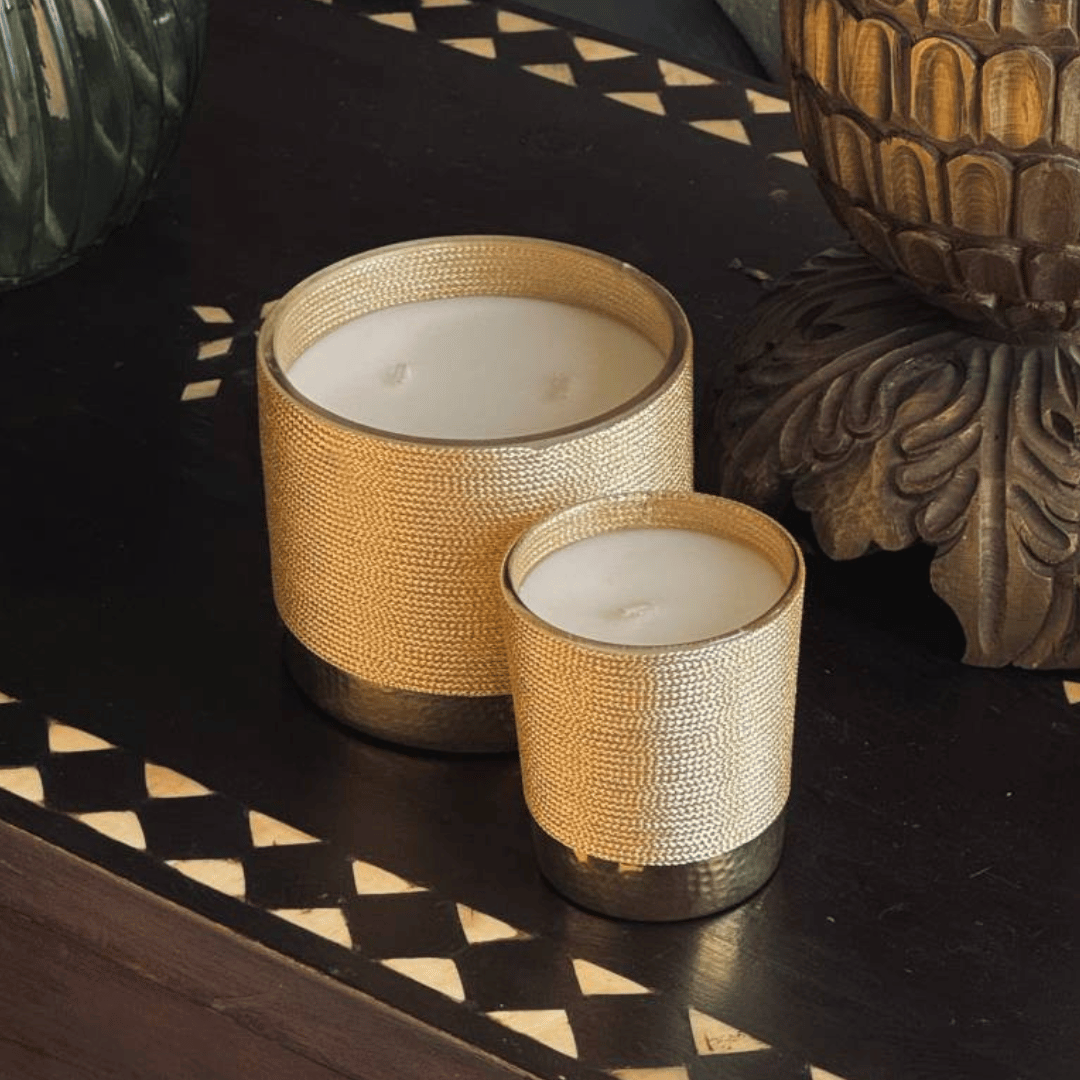 Scented Candle Cote Bougie Marrakech Sabra Gold Foret de Sapin   scent amor