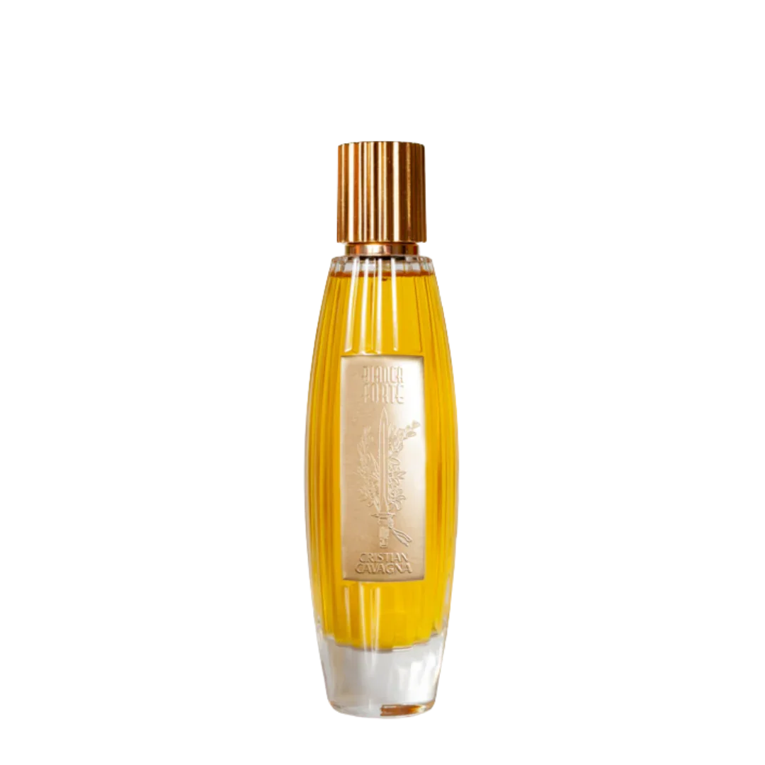 Cristian Cavagna Bianca Forte, intensives Extrait de Parfum, erhältlich bei scent amor - Flakon auf transparentem Hintergrund