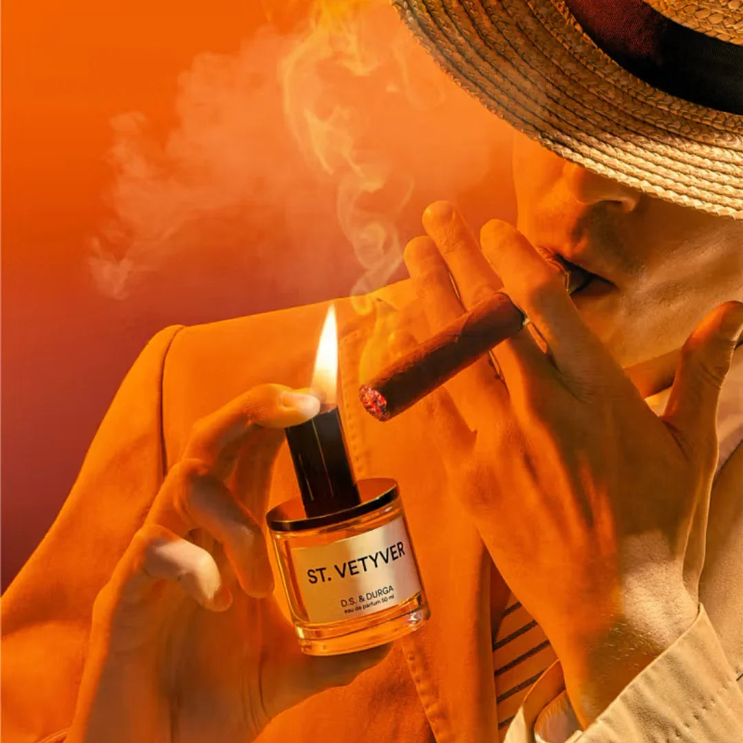 D.S. Durga ST. VETYVER Eau de Parfum Mood Flakon brennende Zigarre