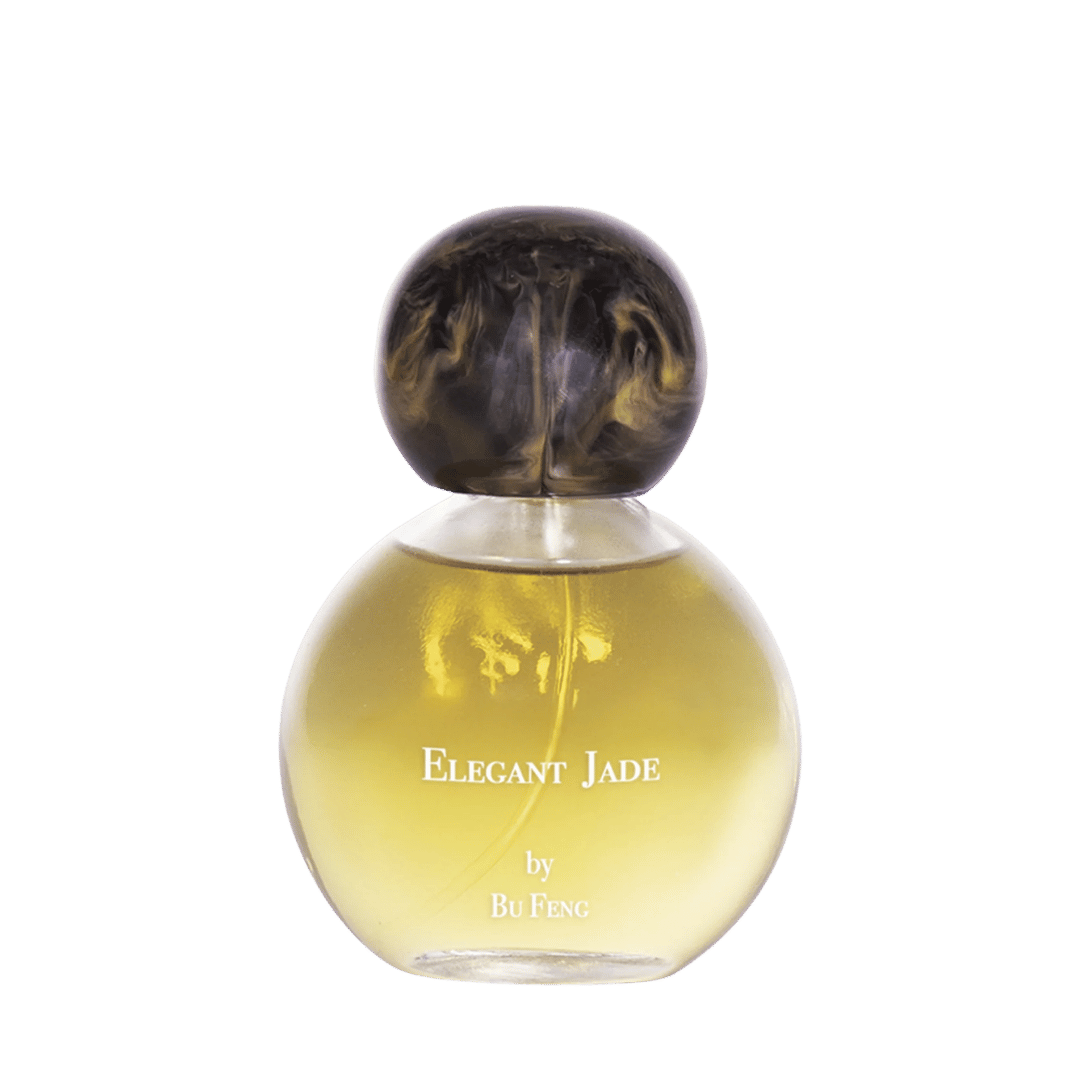 Bu Feng Elegant Jade - feiner Nischenduft im runden Flakon und brauner Kappe präsentiert beim Fachmann für feine Nischenparfums scent amor
