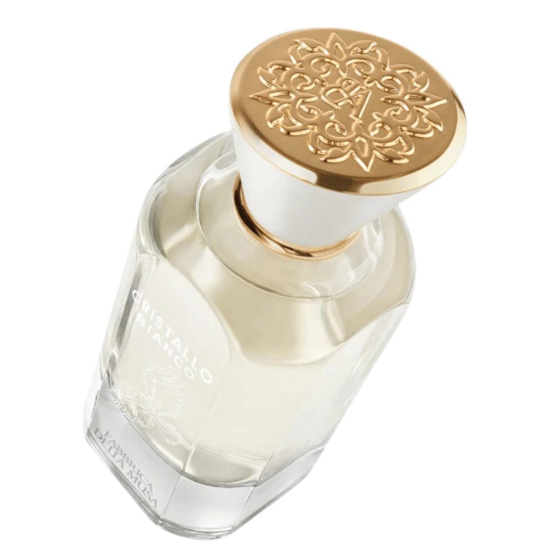 Fabbrica Della Musa CRISTALLO BIANCO Eau de Parfum Nischenduft Flakon Detailansicht der Verschlusskappe bei scent amor deinem Fachmann für Nischenparfum