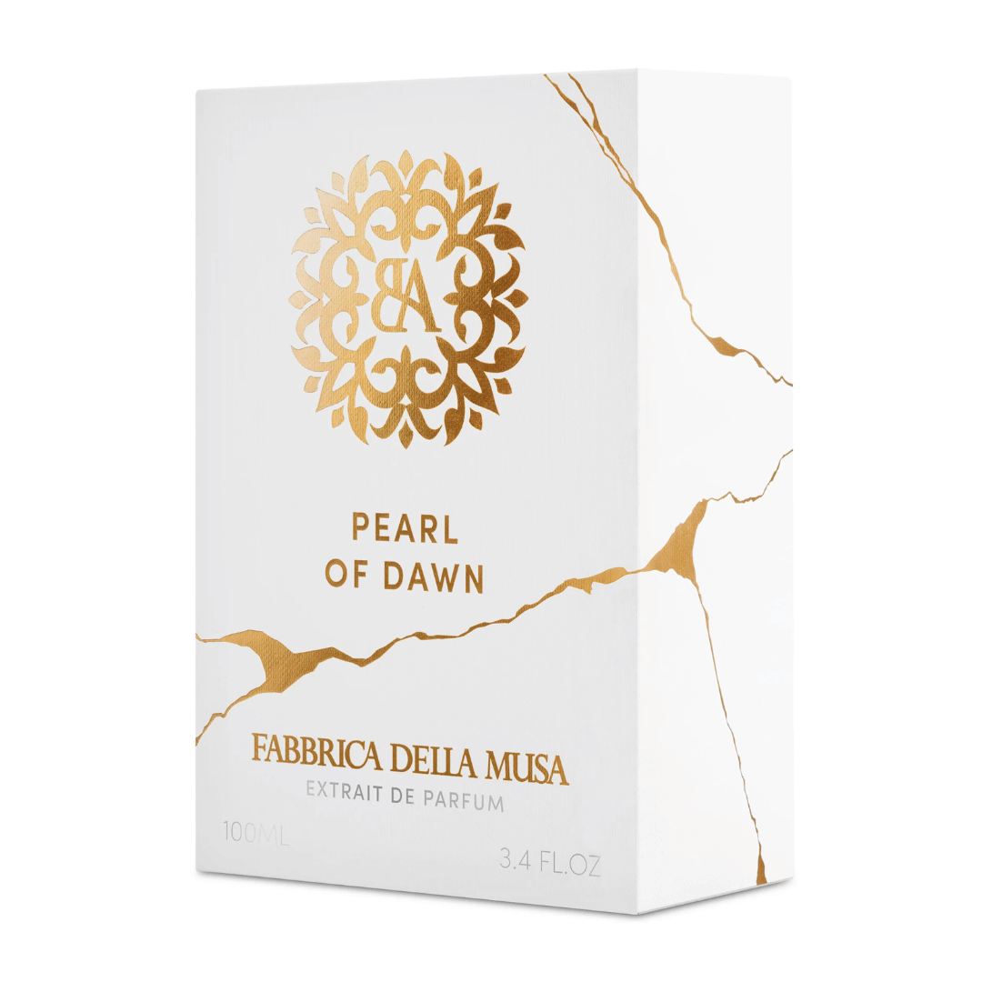 Fabbrica Della Musa PEARL OF DAWN Extrait de Parfum Nischenduft im weissen Flakon in der Verpackung präsentiert bei scent amor - dein Fachmann für Nischenparfum