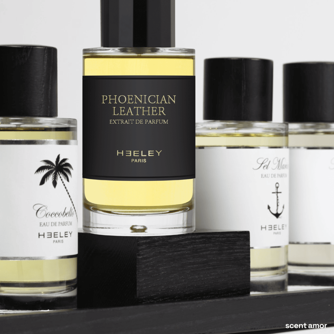 Nischendüfte Heeley Flakons mit Phoenician Leather Extrait de Parfum bei scent amor