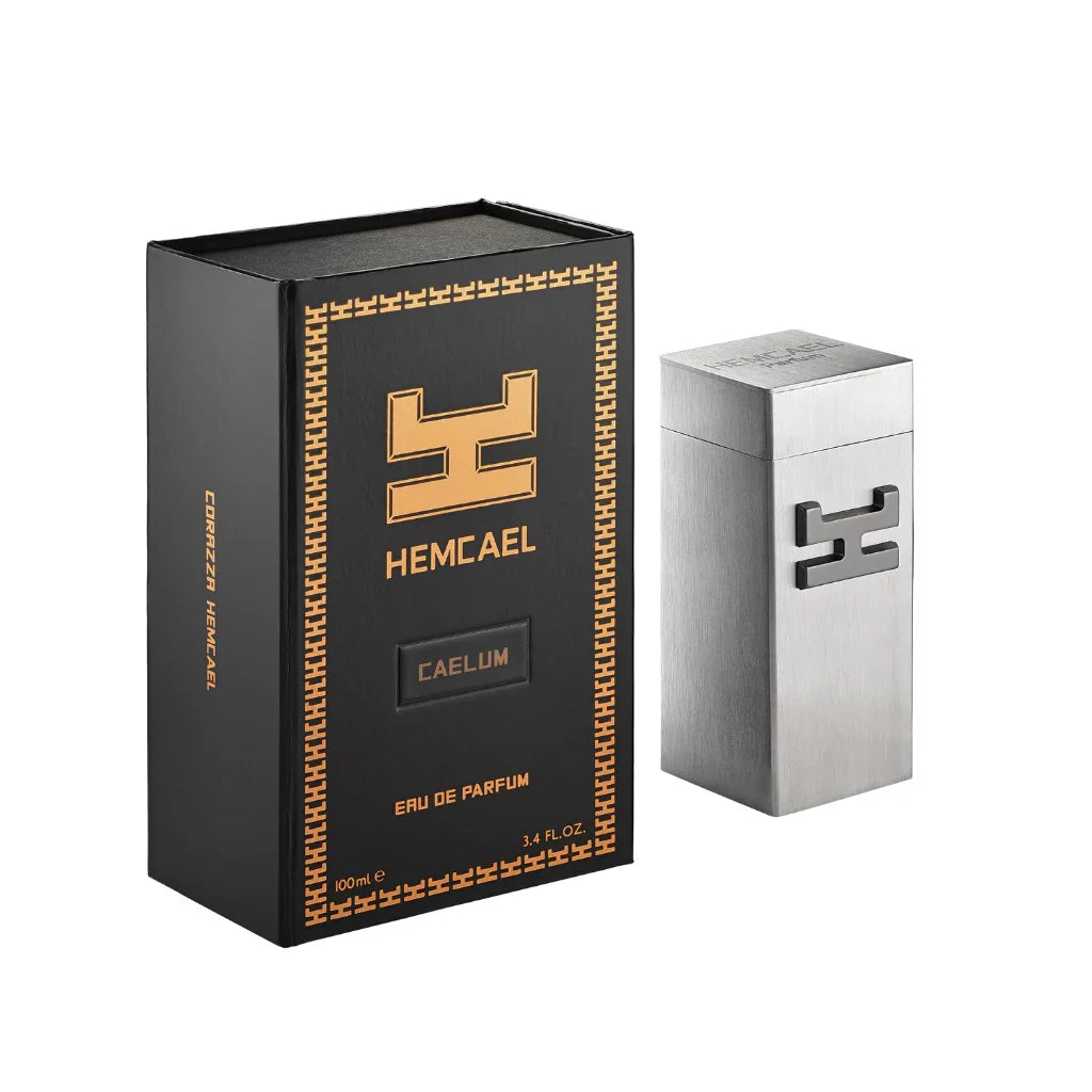 Hemcael Caelum Eau de Parfum - ein eleganter Nischenduft neben Verpackung, bei scent amor