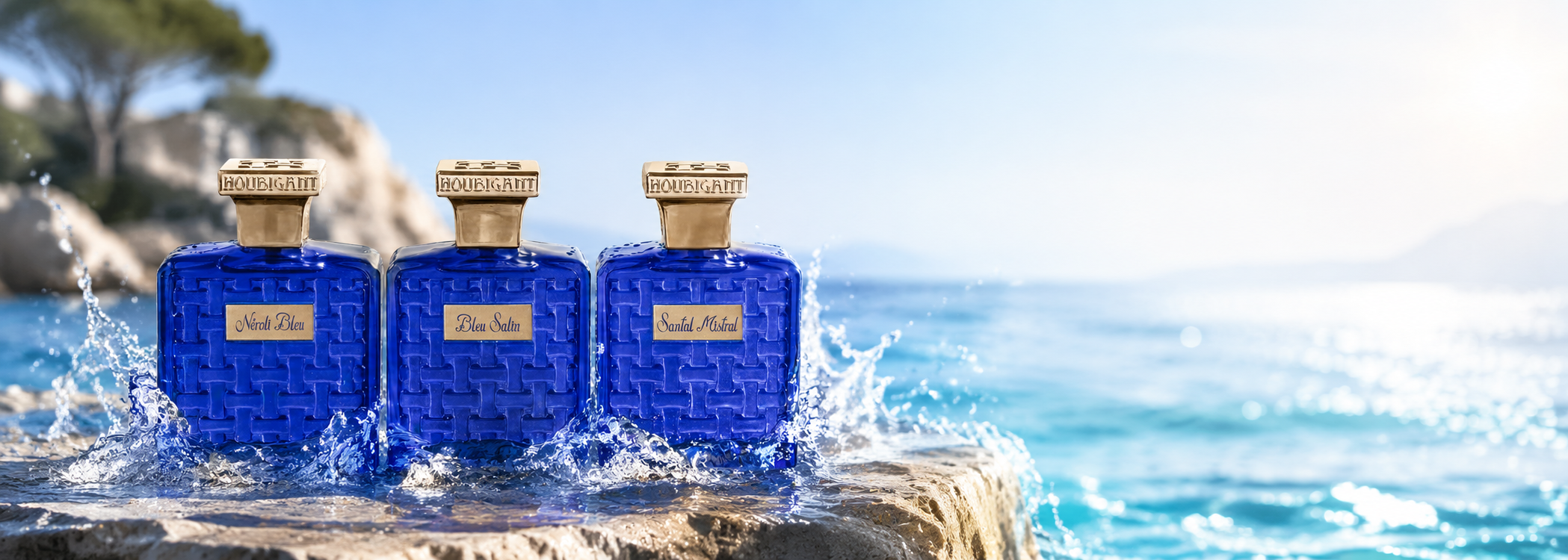 Houbigant Cote Azur Bleu Salin Santal Mistral und Neroli Bleu. Nischendüfte bei scent amor