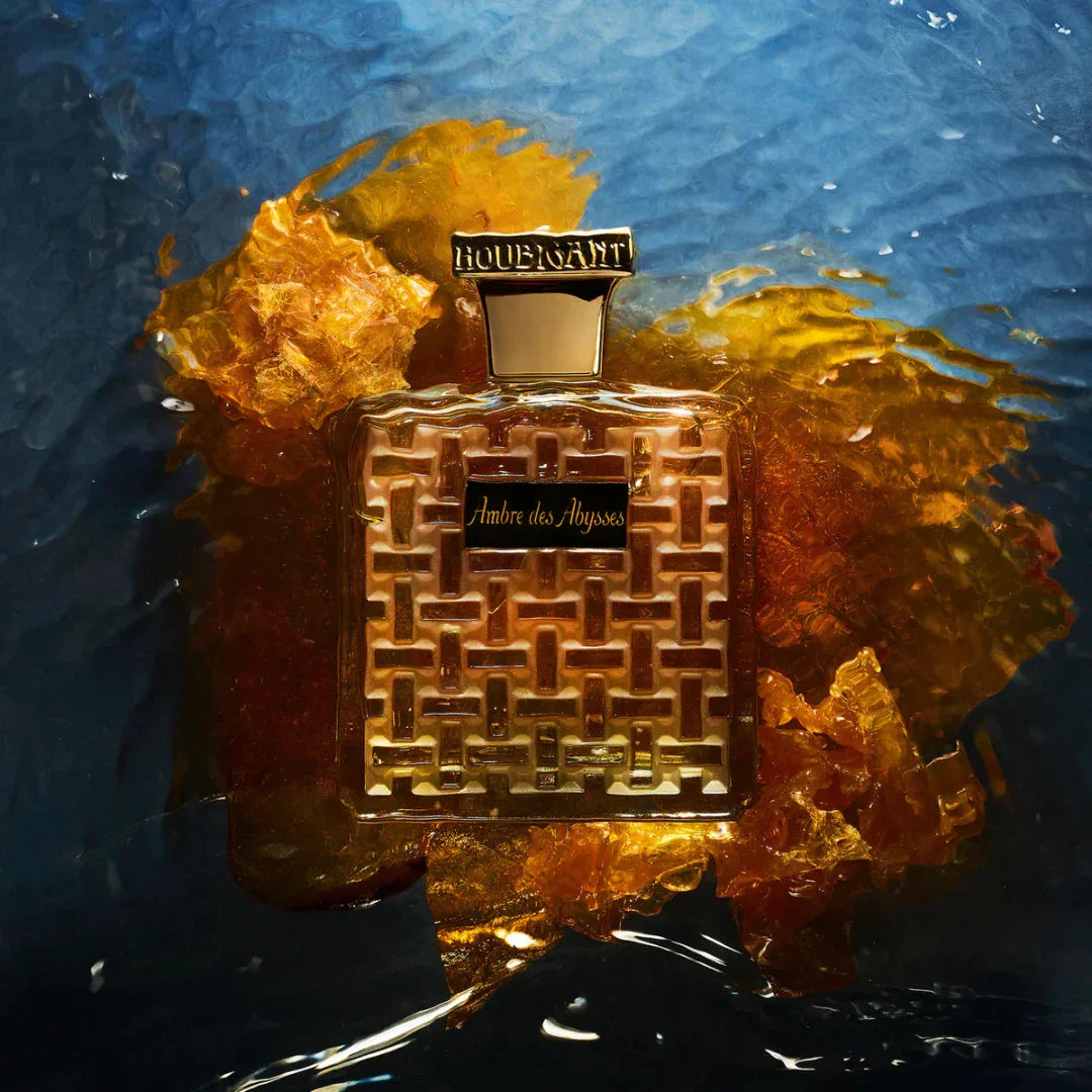 Houbigant Paris AMBRE DES ABYSSES Eau de Parfum Mood Flakon auf Amber Kristall scent amor