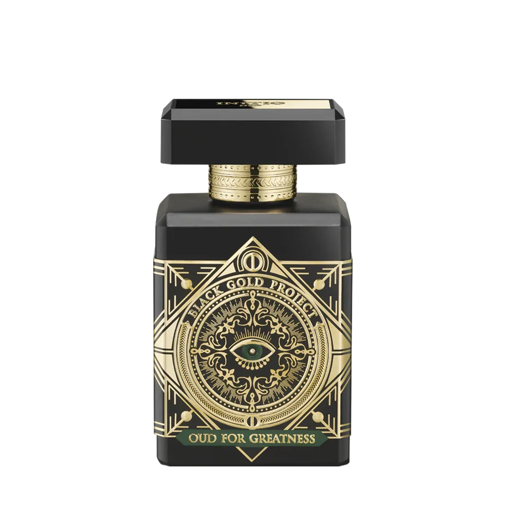 Initio Parfums Privés Black Gold Project OUD FOR GREATNESS NEO Eau de Parfum Flakon freigestellt frontal