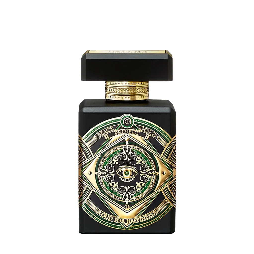 Initio Parfums Privés Black Gold Project OUD FOR HAPPINESS Eau de Parfum Flakon freigestellt frontal