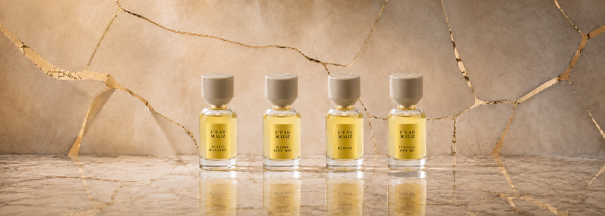 L'Eau Maliz Nischenduft bei scent amor mit Kintsugi Kunst präsentiert von Georg R. Wuchsa