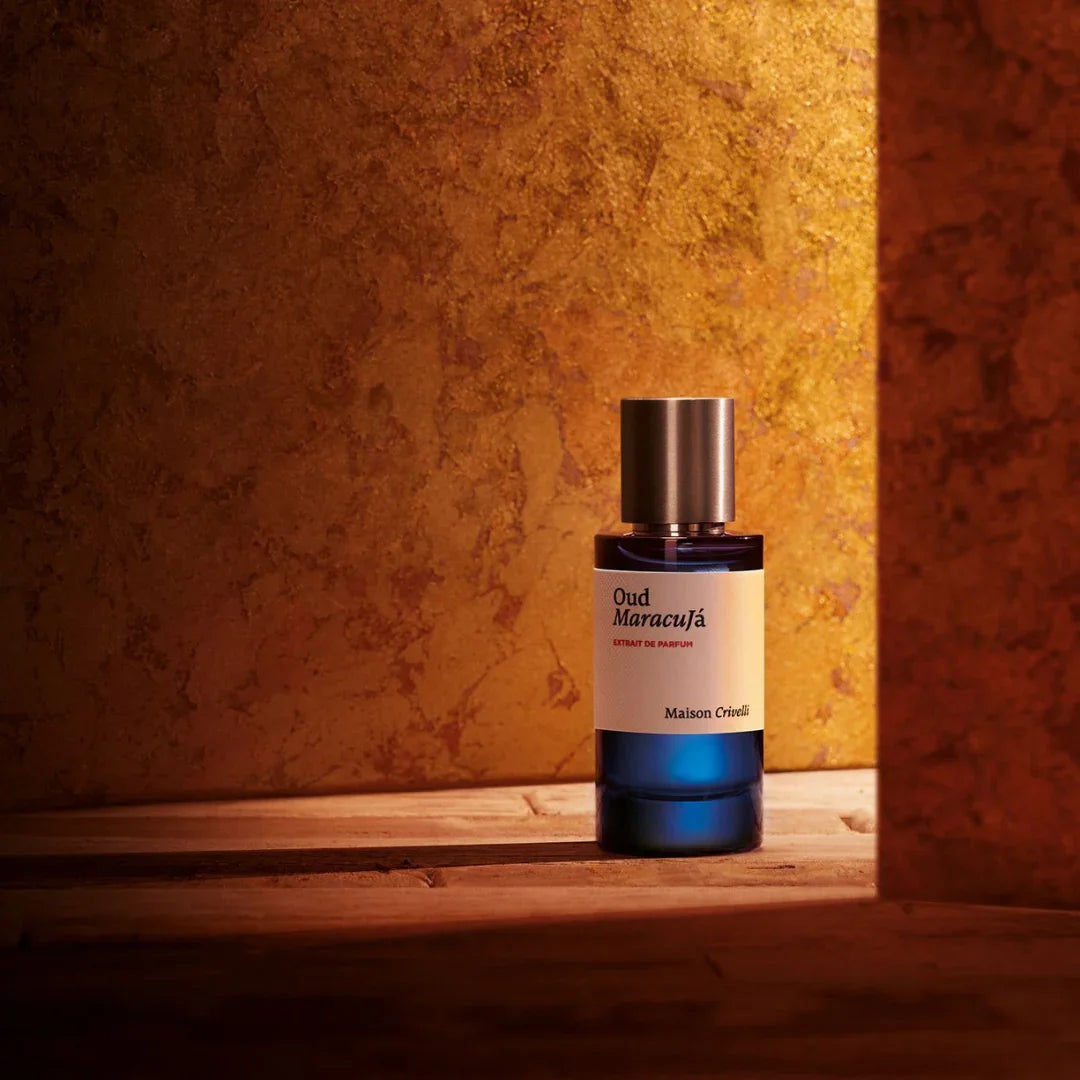 maison crivelli oud maracuja flakon freistehend scent amor