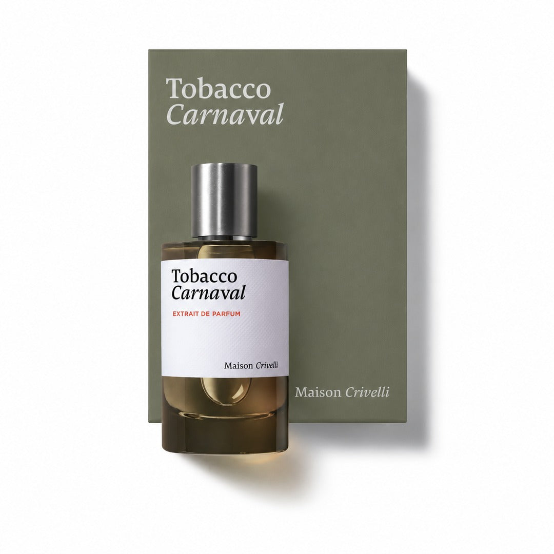 Maison Crivelli TOBACCO CARNAVAL Extrait de Parfum mit Box präsentiert bei scent amor