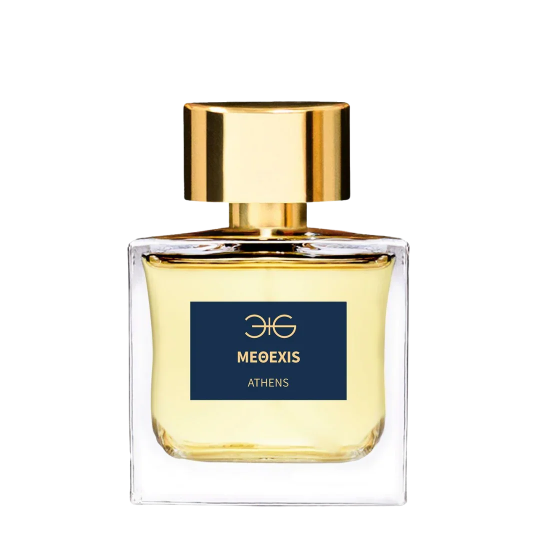 Manos Gerakinis Methexis bei scent amor - luxuriöses Eau de Parfum auf transparentem Hintergrund