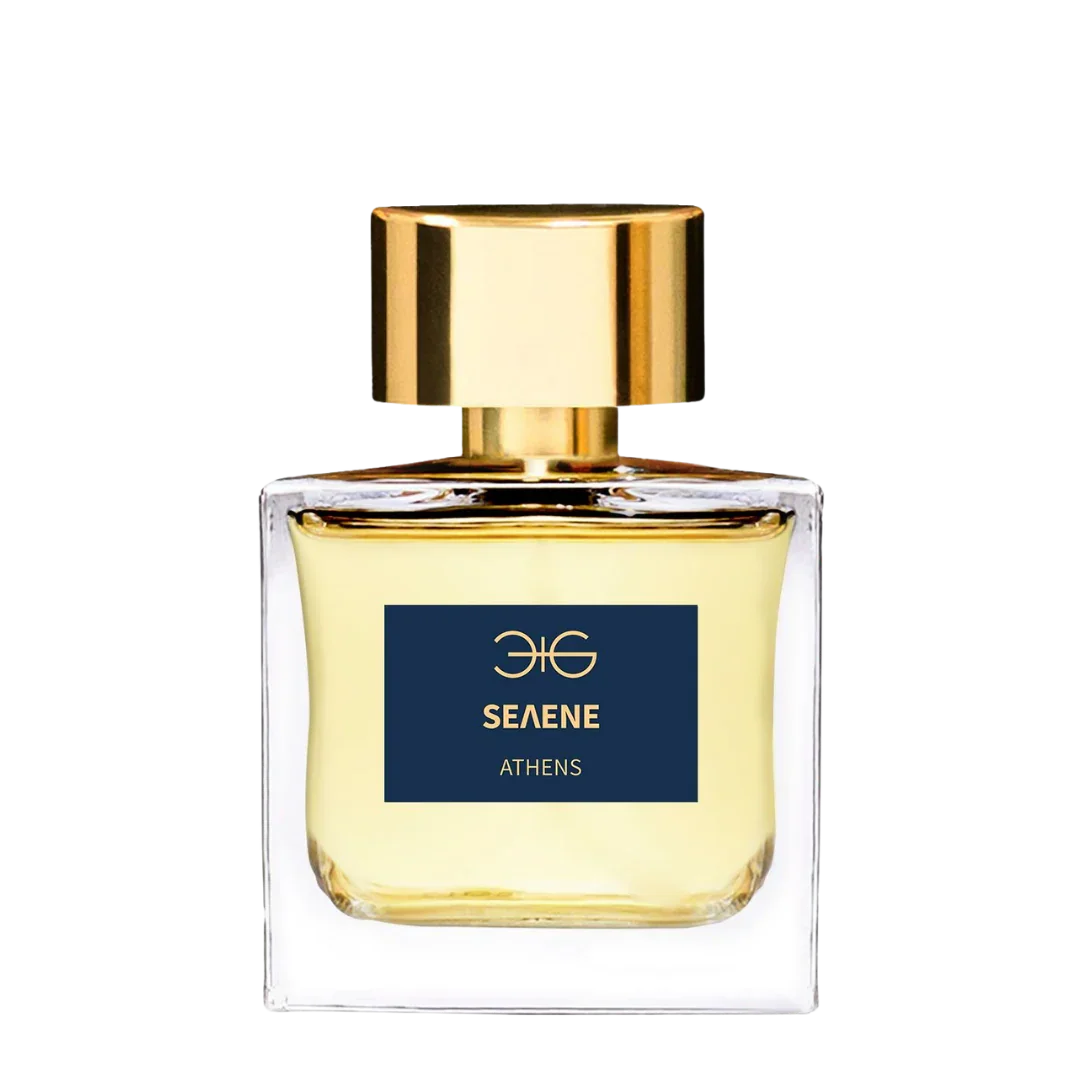 Freigestellter Flakon von Selene Eau de Parfum bei scent amor - Luxuriöser Nischenduft von Manos Gerakinis auf transparentem Hintergrund