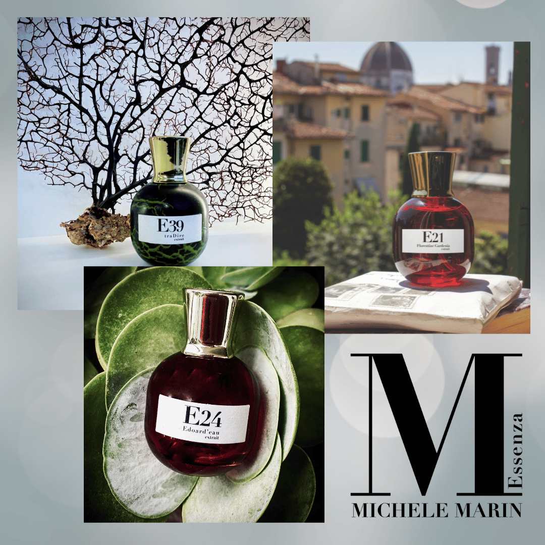 MICHELE MARIN Essenza Bildkollage mit Nischendüften und Flakons Nischenparfum