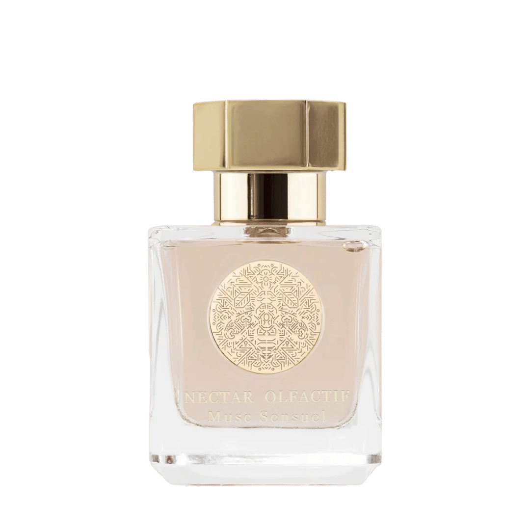 Nectar Olfactif MUSC SENSUEL La Ruche Eau de Parfum präsentiert bei scent amor mit einem freiestellten Nischenduft Flakon