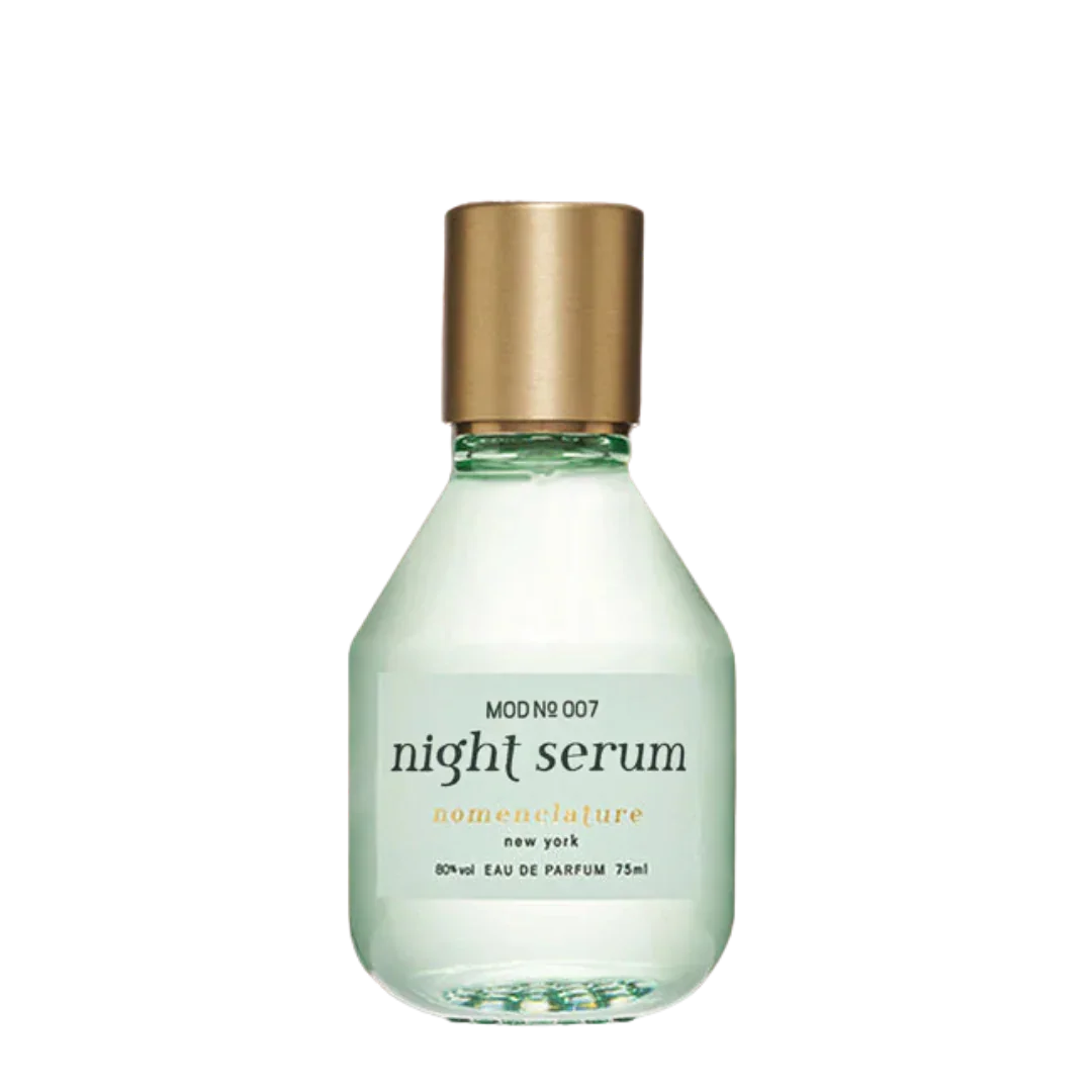Freigestellter Flakon von nomenclature Night Serum Eau de Parfum – ein Bild von moderner Eleganz und minimalistischer Raffinesse