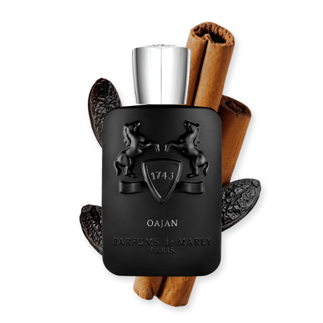 Parfums de Marly OAJAN Eau de Parfum Flakon Verschlusskappe des feinen Nischenparfums mit Tonkabohne, Zimt und Amber bei scent amor