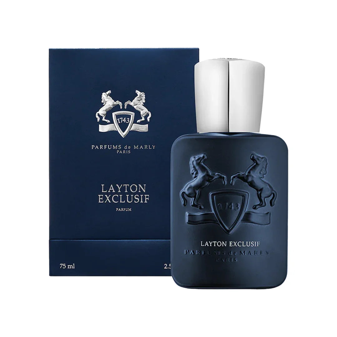Parfums de Marly Layton Exclusif Eau de Parfum – der Flakon zusammen mit der Box, ein Bild luxuriöser Präsentation und olfaktorischer Tiefe – entdecke es bei scent amor