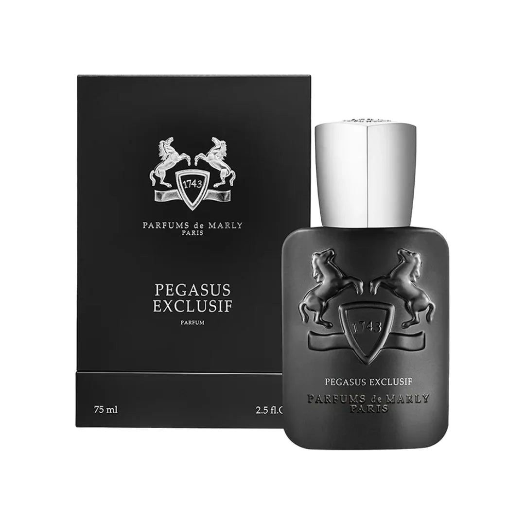 Parfums de Marly Pegasus Exclusif Eau de Parfum – der Flakon steht vor der Box, ein Bild luxuriöser Präsentation und maskuliner Raffinesse – entdecke es bei scent amor