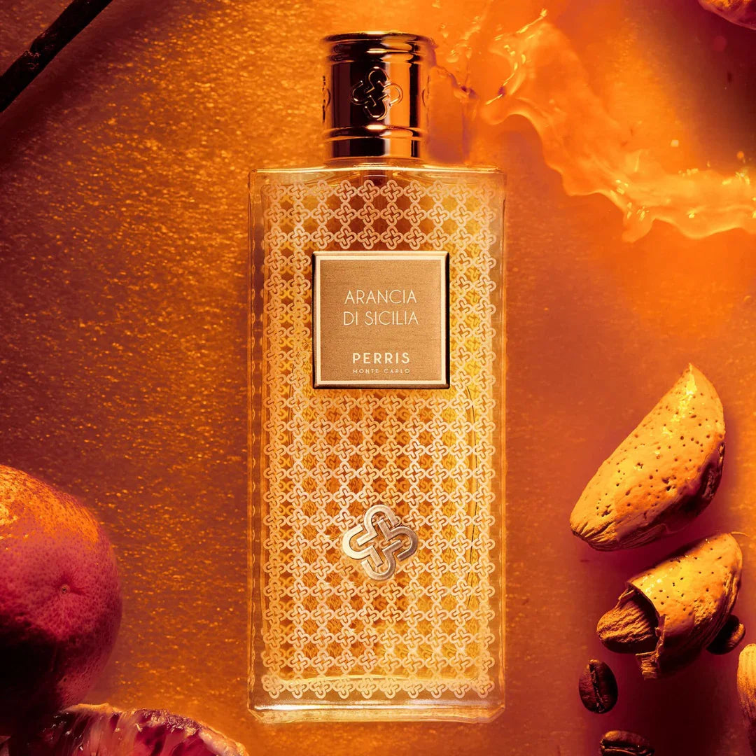 Perris Monte Carlo ARANCIA DI SICILIA Eau de Parfum Flakon Mood Mandelkerne Orangensaft scent amor