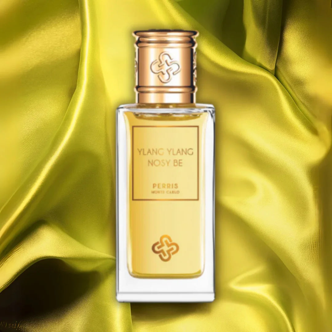 Perris Monte Carlo YLANG YLANG NOSY BE Extrait de Parfum Flakon Mood goldener Seidenstoff scent amor