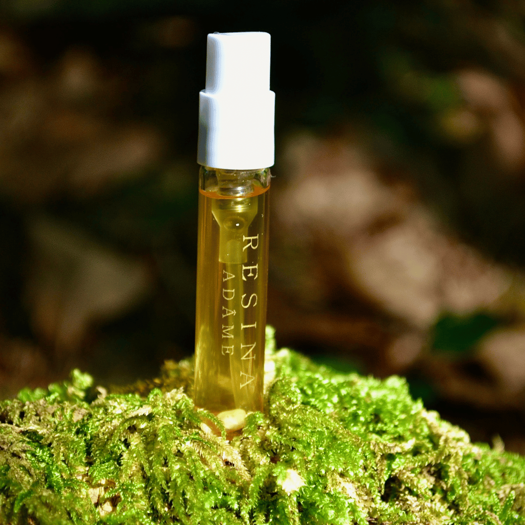 RESINA Extrait de Parfum Adame Sample Nischenduft im Moos präsentiert bei scent amor deinem Fachmann für Nischenparfum