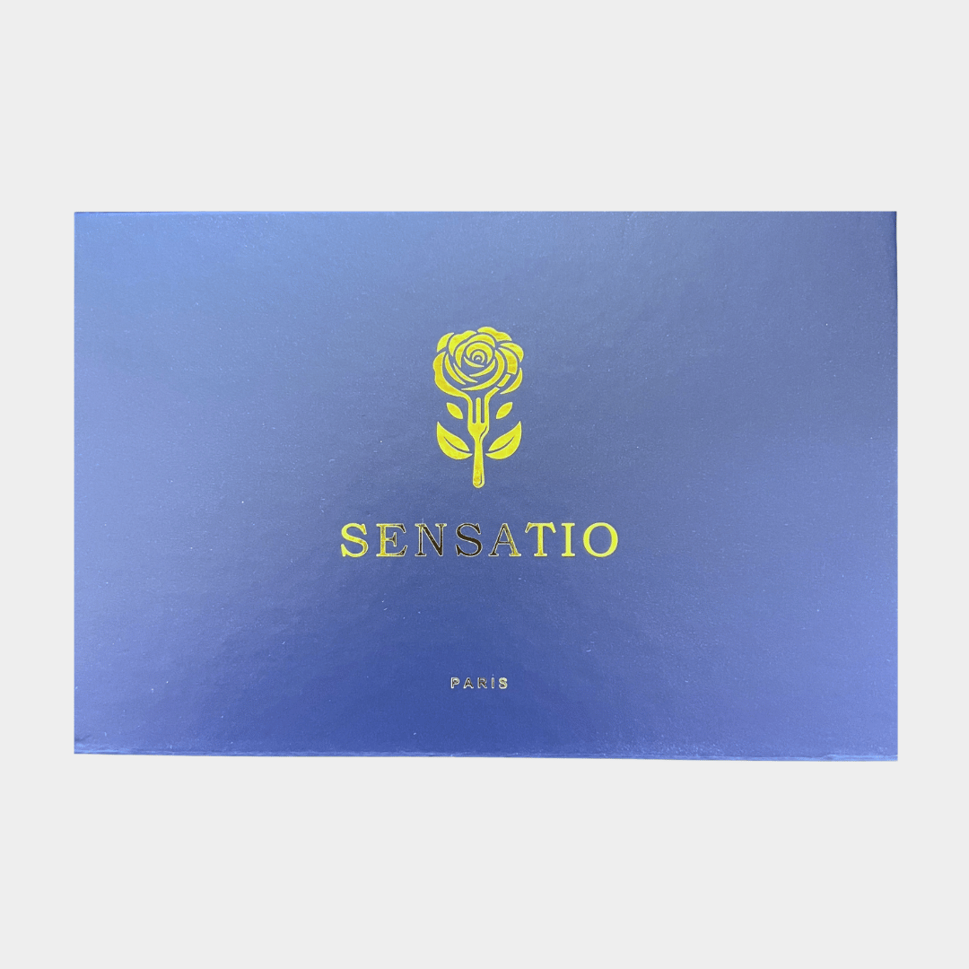 Sensatio Paris – DISCOVERY SET Extrait de Parfum geschlossene Box mit Golddruck präsentiert bei scent amor deinem Fachmann für Nischenduft