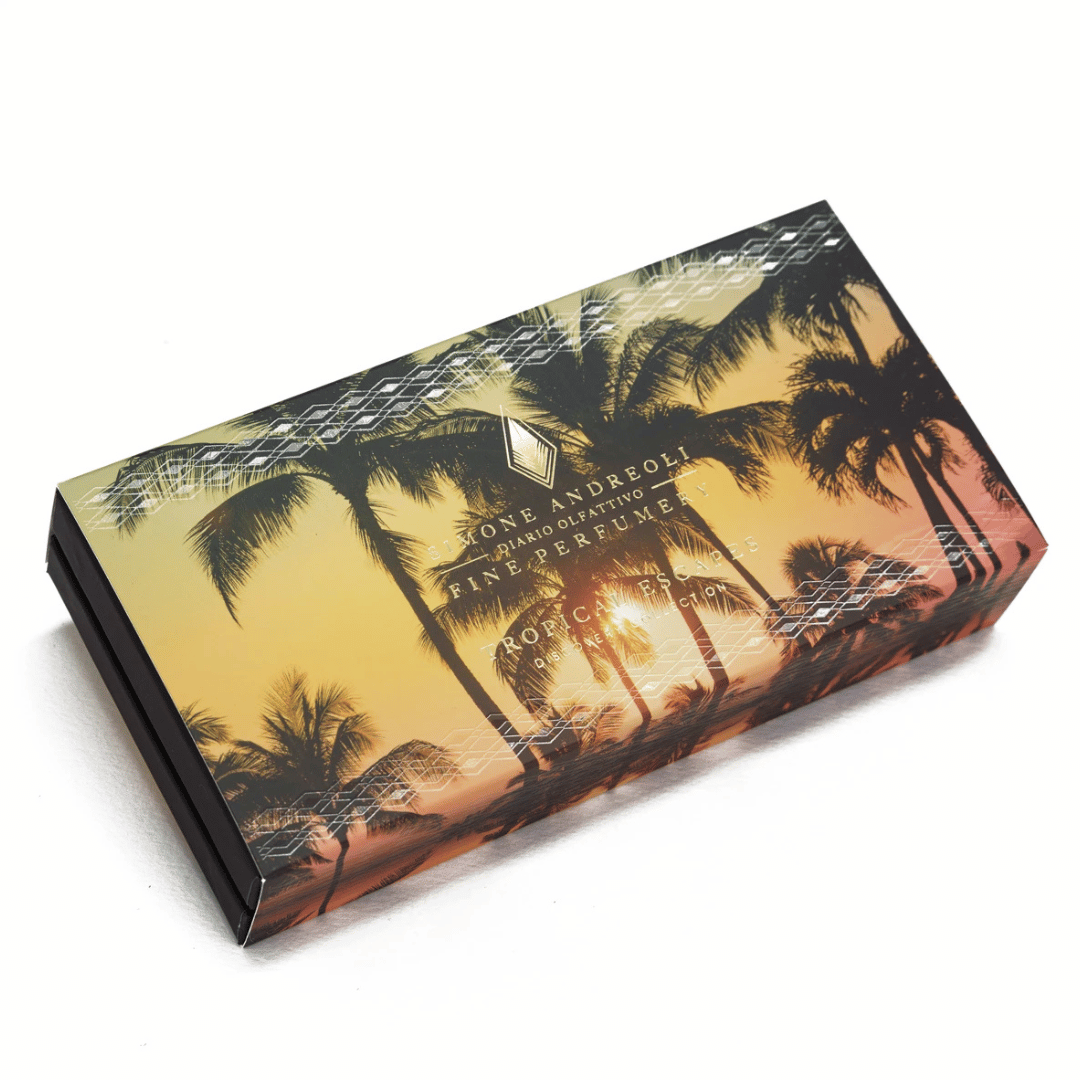Simone Andreoli DISCOVERY KIT TROPICAL ESCAPES Eau de Parfum Intense Box geschlossen bei scent amor