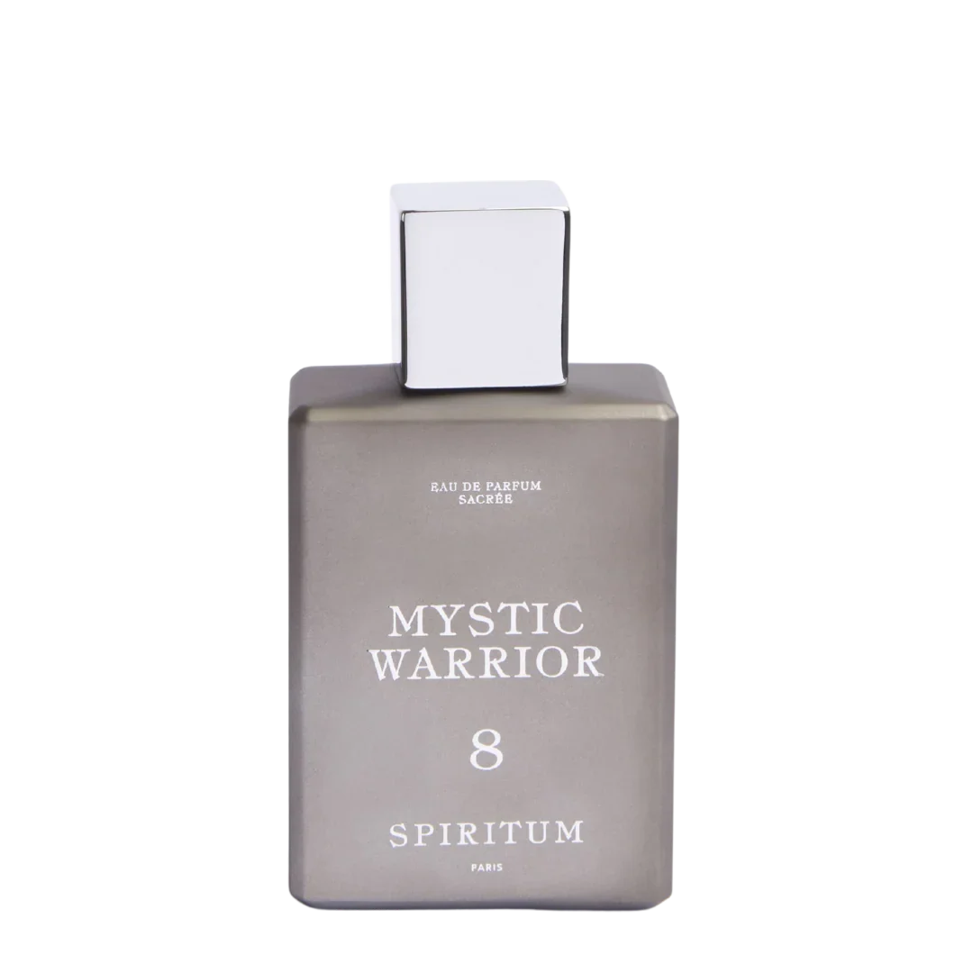 Freigestellter Flakon von Spiritum Paris MYSTIC WARRIOR Eau de Parfum – ein Symbol für Kraft und Mystik, jetzt bei scent amor entdecken
