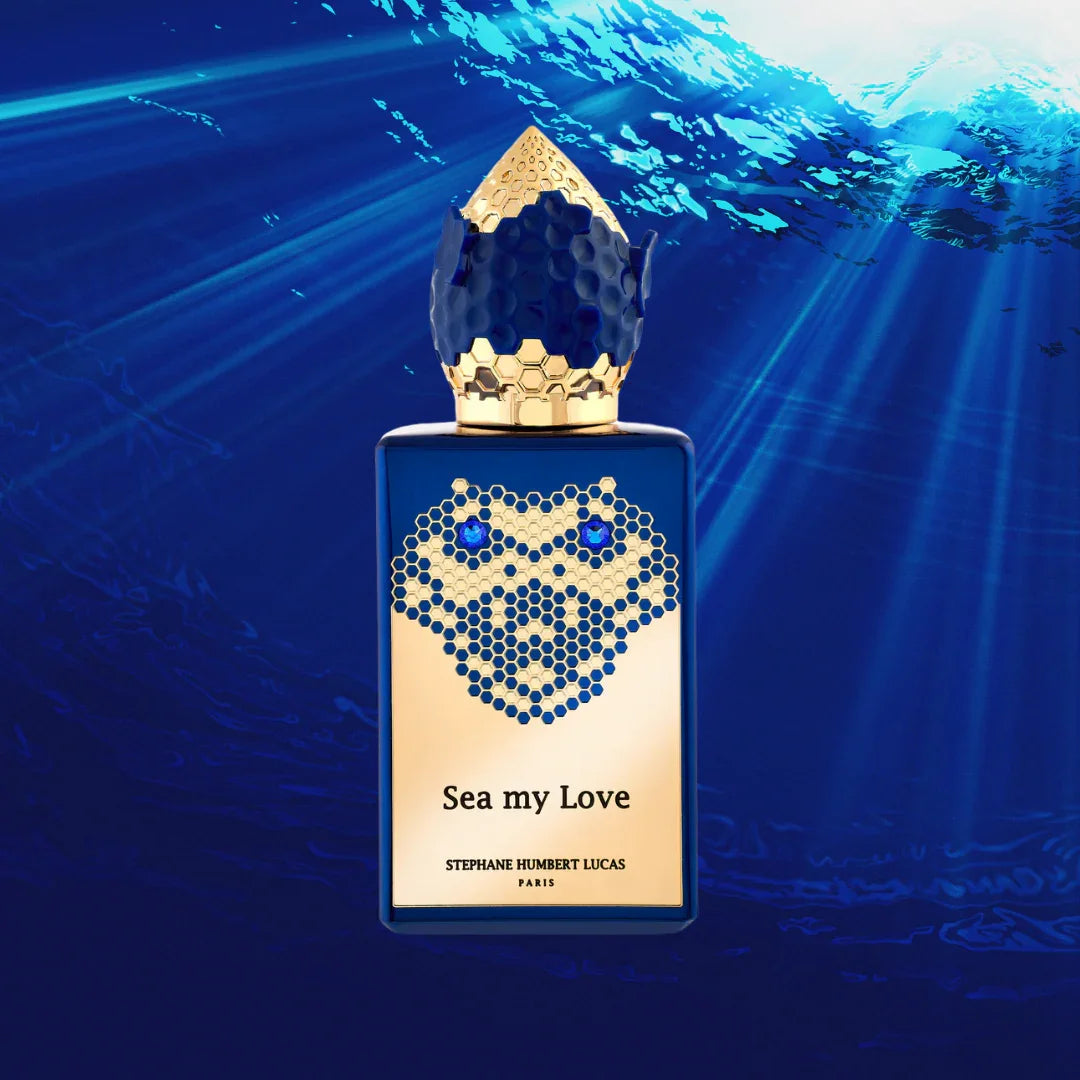 Eau de Parfum Sea My Love von Stephane Humbert Lucas- Flakon des luxuriösen Nischenduftes unter Wasser, erhältlich bei scent amor