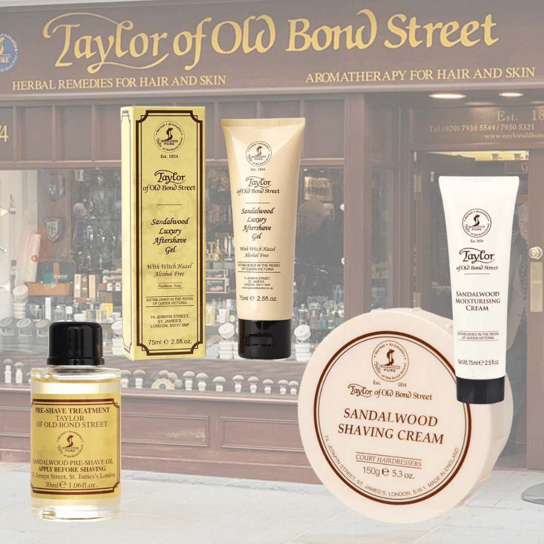 Taylor of OLD BOND STREET Store London mit Produkten bei scent amor