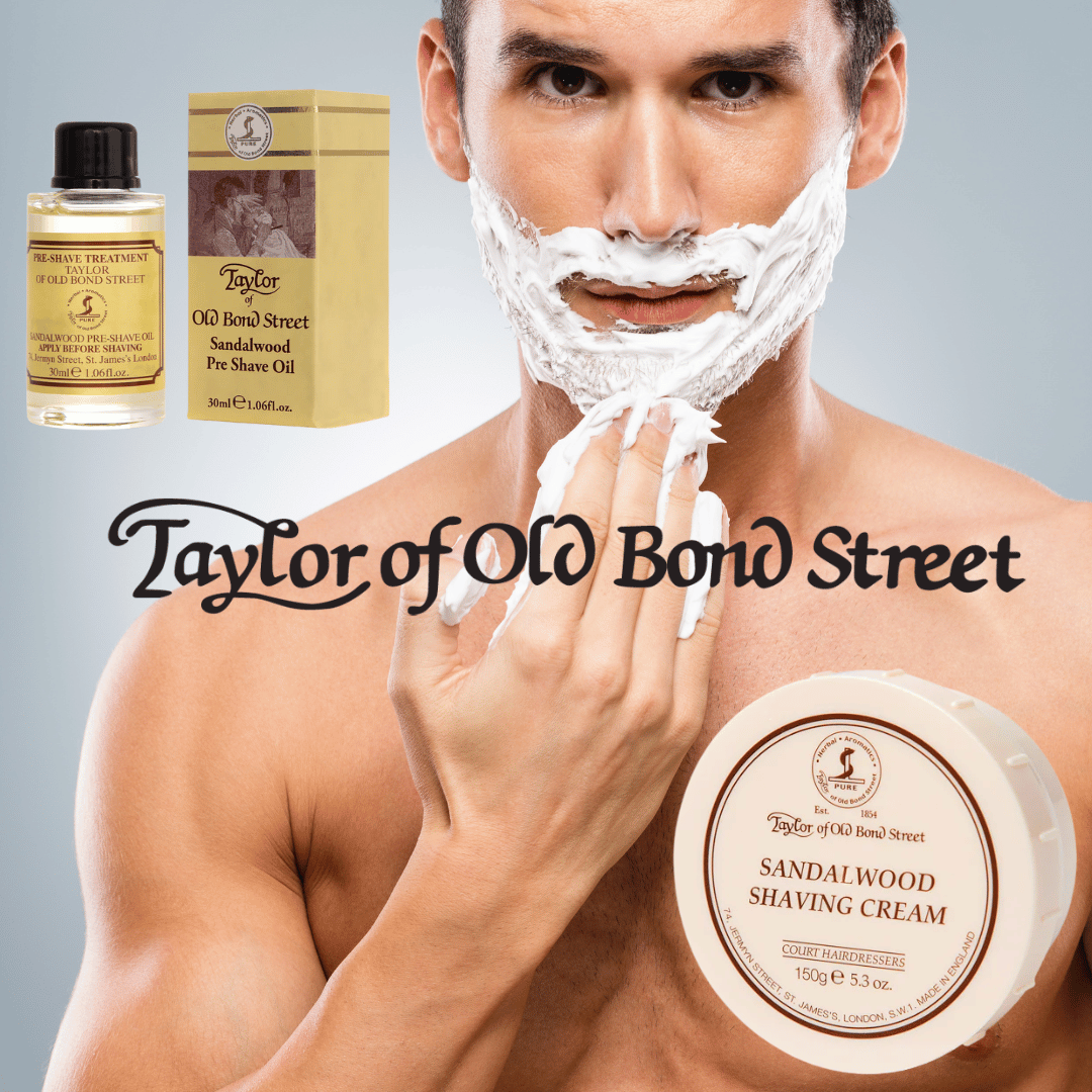 Taylor of Old Bond Street Mood Picture mit Shaving cream und Pre Shave Oil bei scent amor