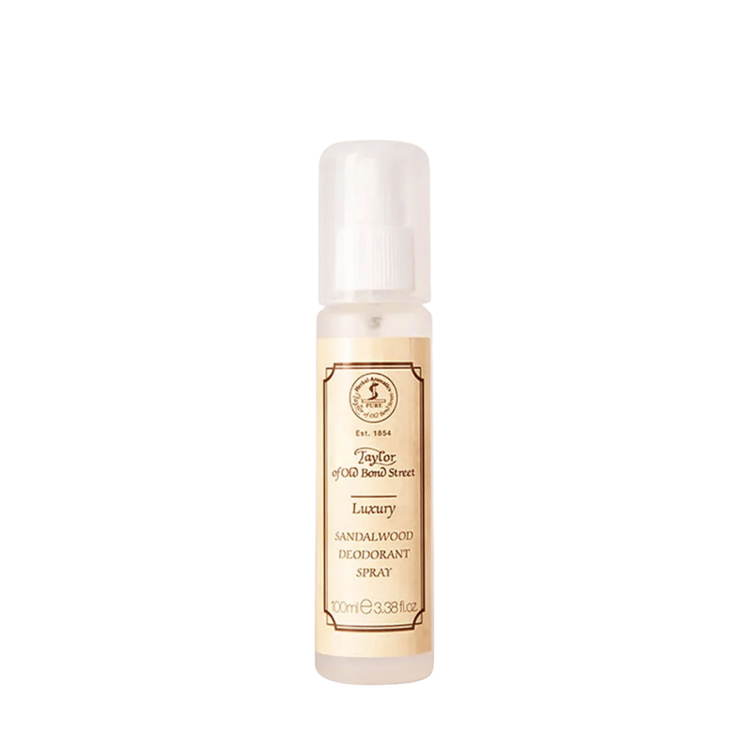 SANDALWOOD Deodorant Spray von Taylor of Old Bond Street – klassische Frische mit britischer Eleganz. Vorgestellt bei scent amor dein Fachmann für feine Pflege und die besten Nischendüfte
