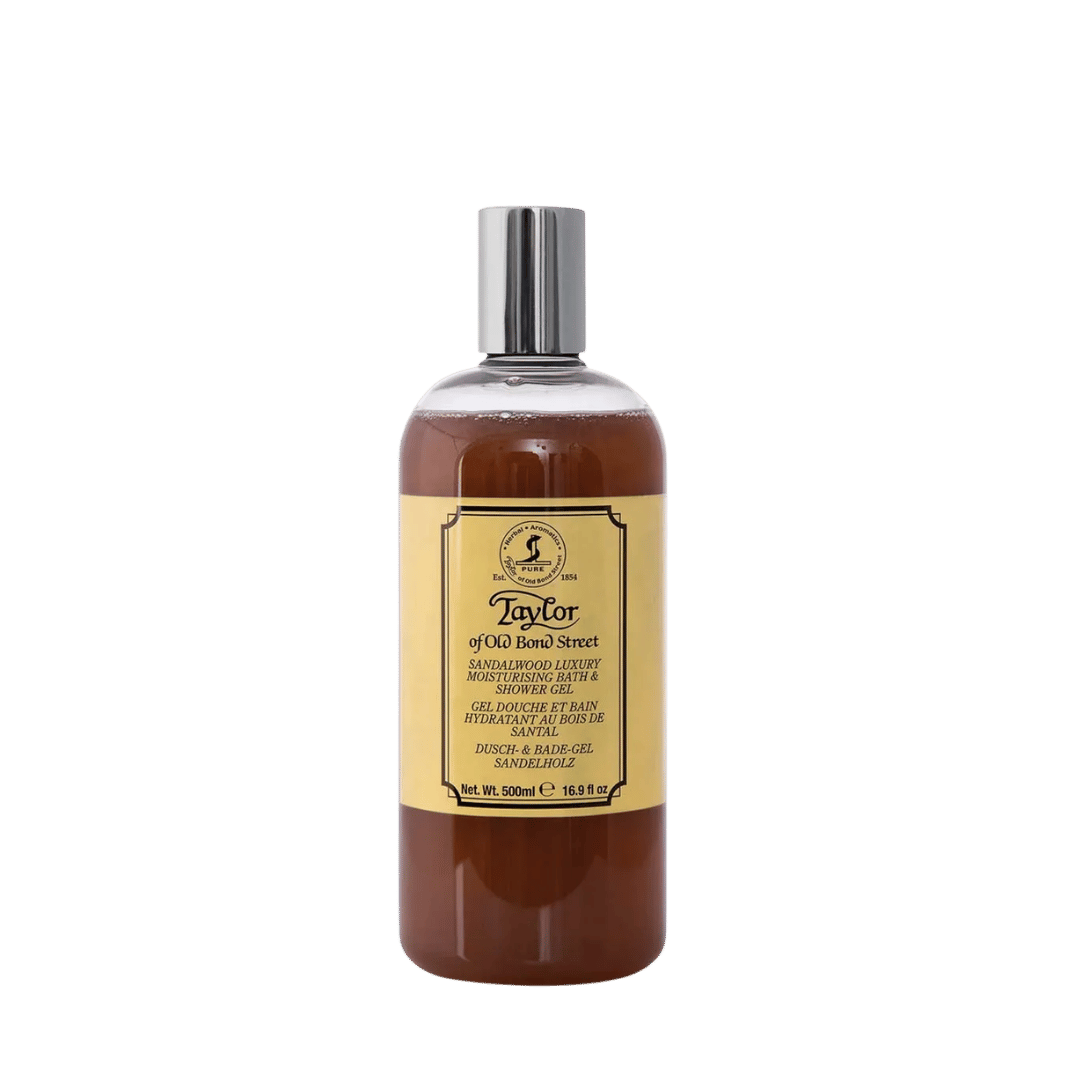 SANDALWOOD Bath and Shower Gel von Taylor of Old Bond Street – klassische Körperpflege mit britischer Eleganz präsentiert bei scent amor deinem Fachmann für feine Pflege und die besten Nischendüfte