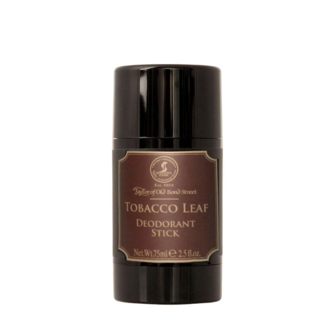 TOBACCO LEAF Deodorant Stick von Taylor of Old Bond Street – warme Frische mit charaktervoller Tiefe präsentiert bei scent amor deinem Fachmann für feine Pflege und die besten Nischendüfte
