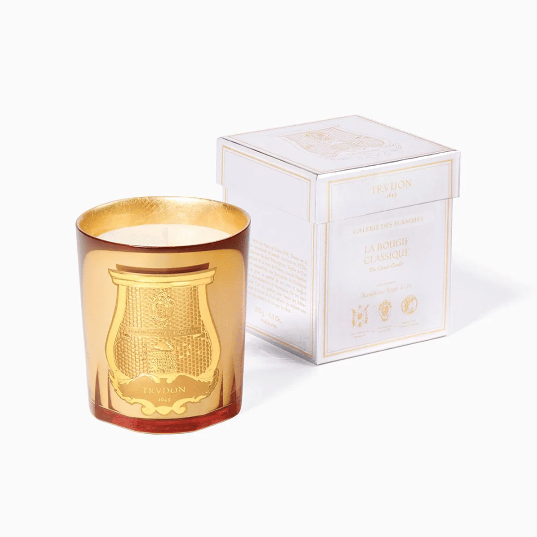 Trudon GALERIE DES FLAMMES La Nuit des Glaces 2026 Duftkerze vor der Box bei scent amor Nischenduft Fachmann