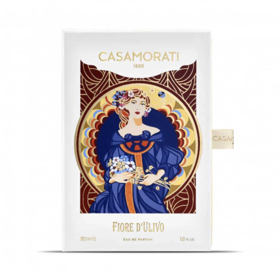 Verpackung von Xerjoff Fiore d’Ulivo Eau de Parfum – luxuriöser Nischenduft aus der Casamorati-Kollektion, kunstvoll präsentiert bei scent amor