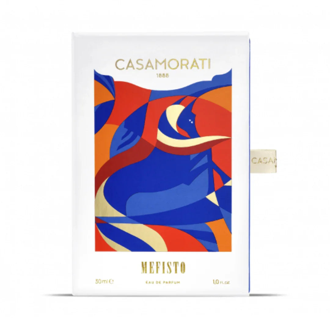 Verpackung von Xerjoff Mefisto Eau de Parfum – kunstvoll präsentierter Nischenduft mit mediterraner Eleganz, jetzt bei scent amor stilvoll auswählen